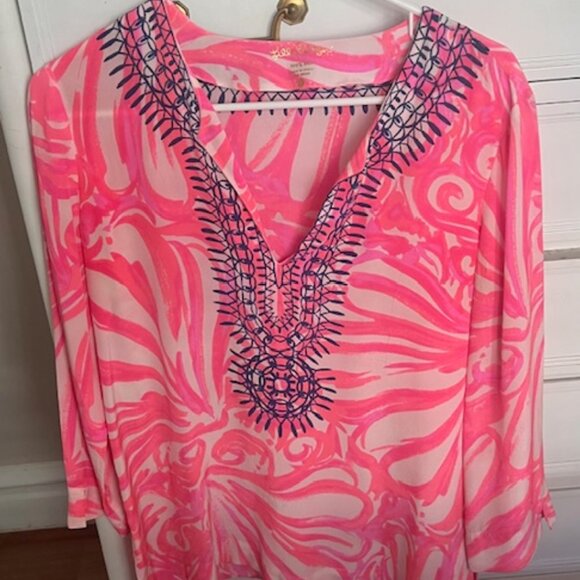 Lilly Pulitzer silk tunic top Small - Picture 1 of 4